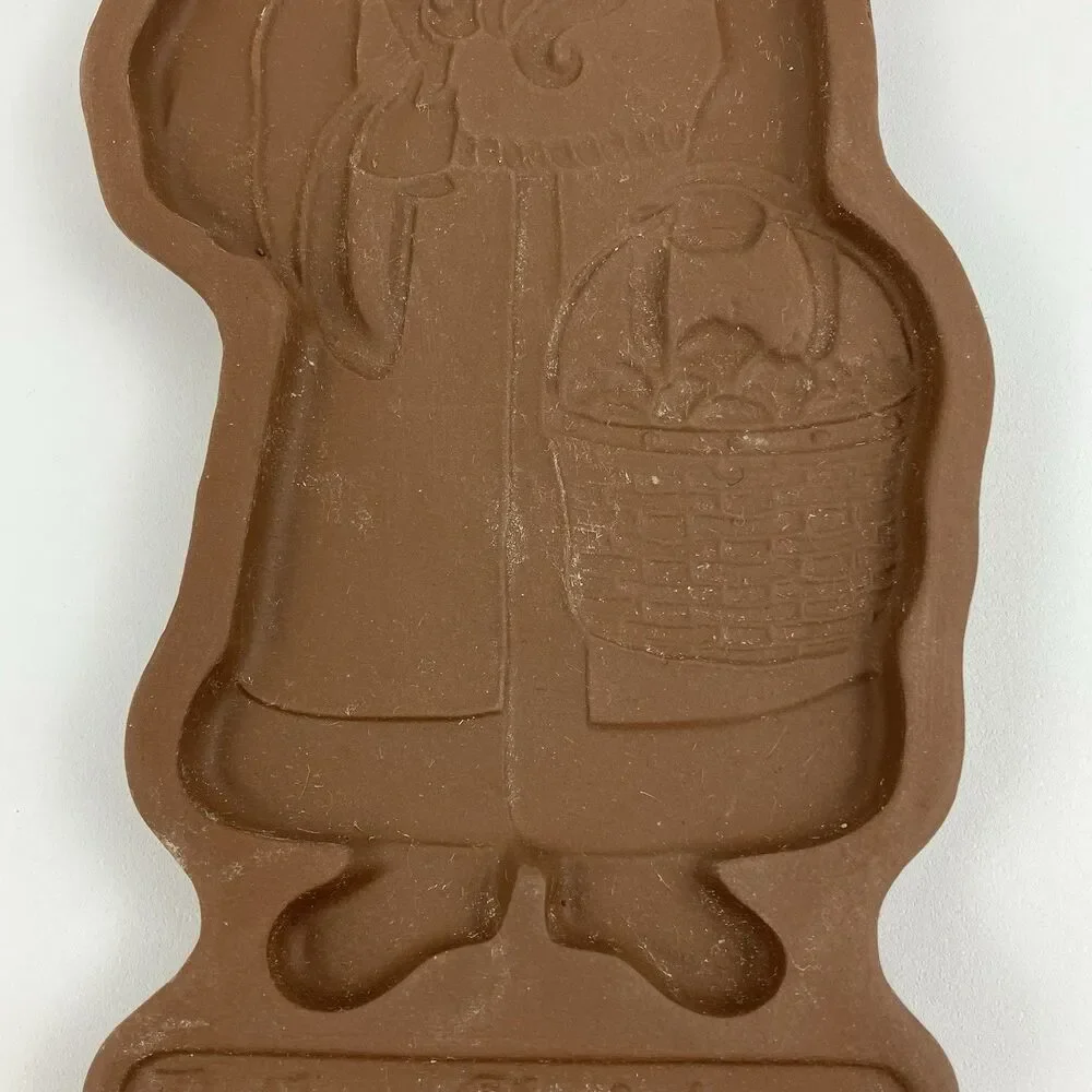 Longaberger Pottery Father Christmas Cookie Chocolate Mold | 9